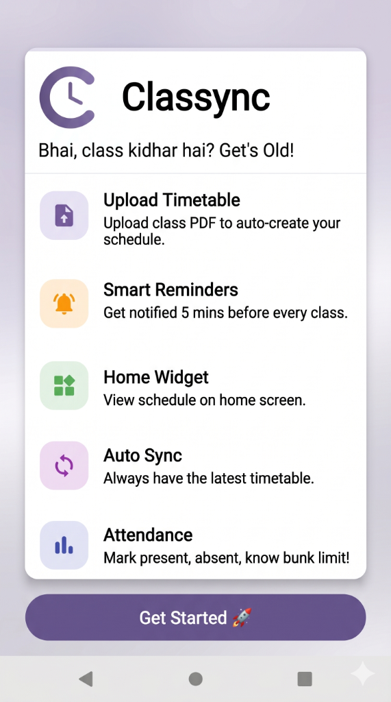 Classync App Welcome